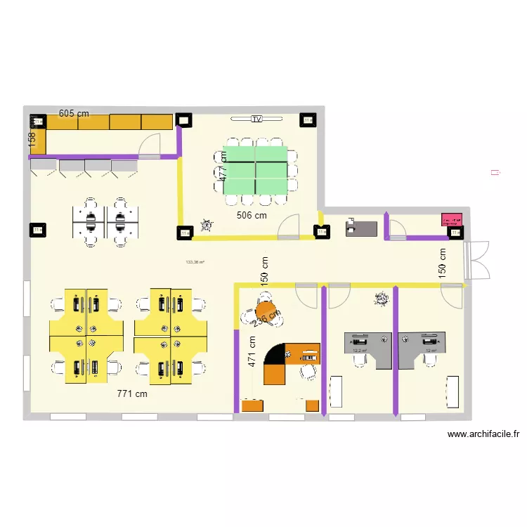PROD EMBOUT VILLENEUVE LE ROI Bureau . Plan de 