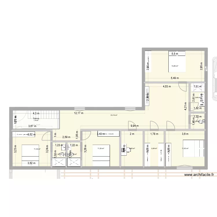 Plan Rev 5. Plan de 21  et 265 m²