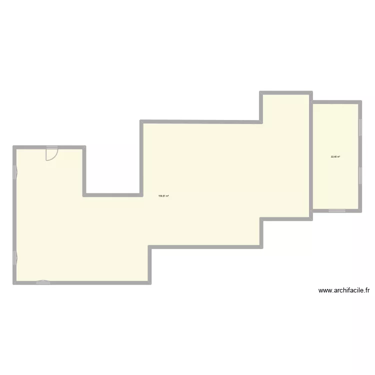 Plan maison. Plan de 2 Pièces et 183 m²