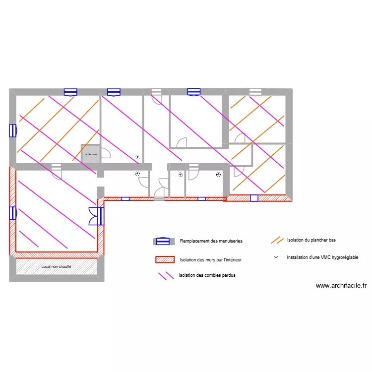 Plan scé 1 étape 1 ROUBINET. Plan de 6 pièces et 150 m² Plan scé 1 étape 1 ROUBINET. Plan de 6 pièces et 150 m²