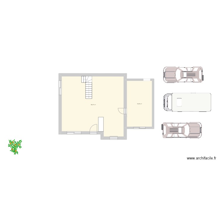 maison actuelle. Plan de 0 pièce et 0 m2