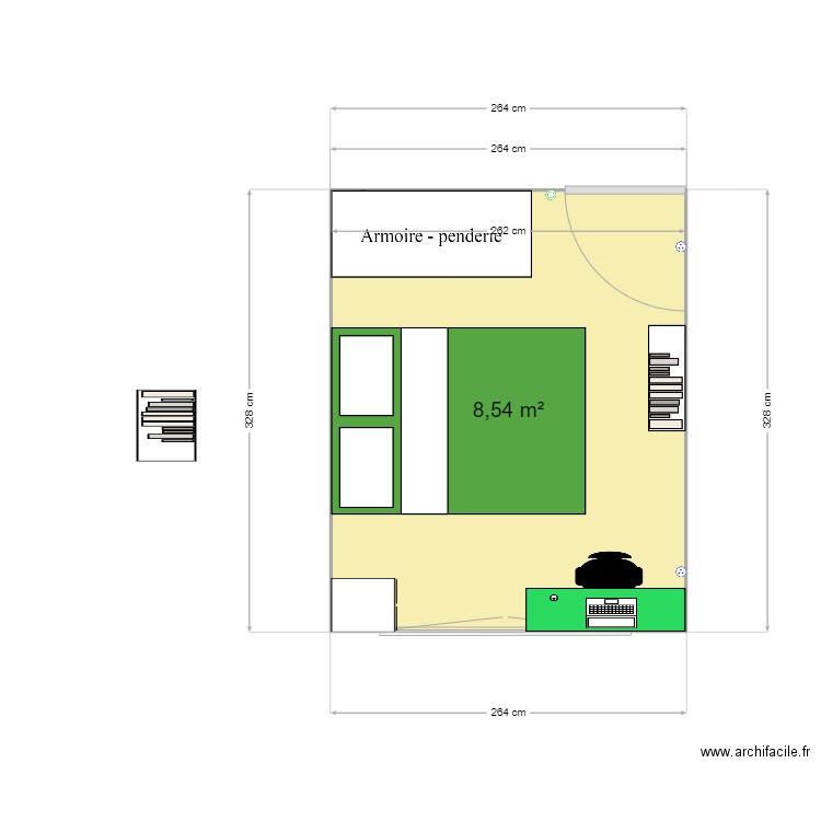 chambre Nono. Plan de 0 pièce et 0 m2