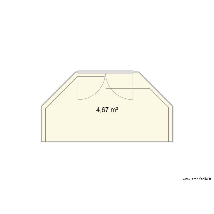 véranda cuisine. Plan de 1 pièce et 5 m2