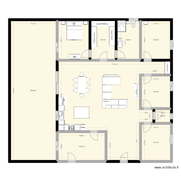 maison st jean. Plan de 10 pièces et 229 m2
