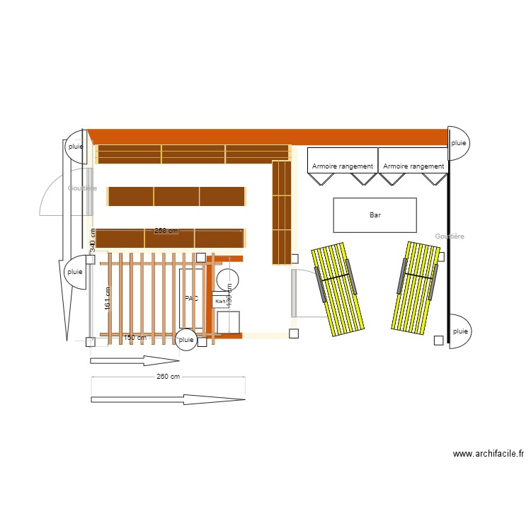 Terrasse d'été et serre. Plan de 0 pièce et 0 m2