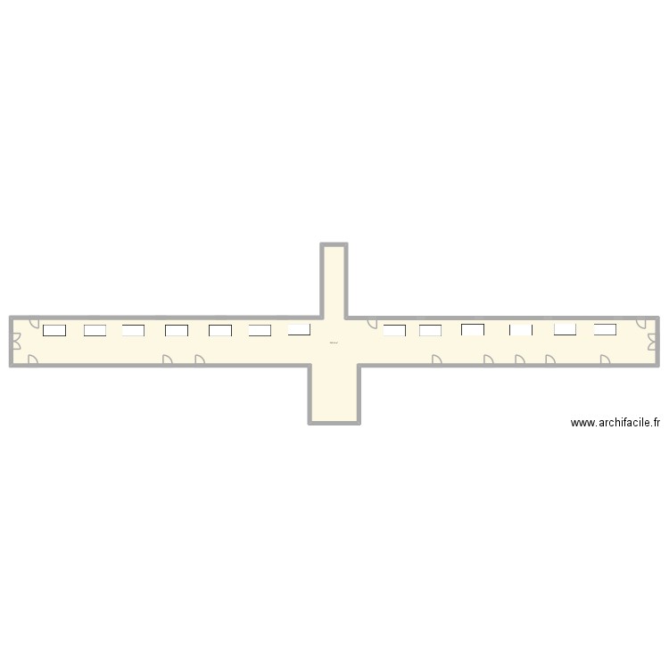 marché de l'artisana. Plan de 1 pièce et 261 m2