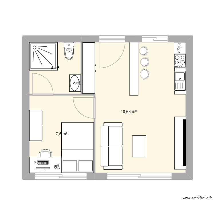 studio IT. Plan de 0 pièce et 0 m2