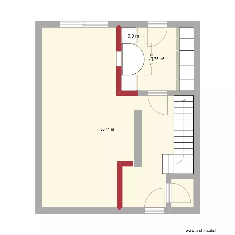 ST vaast. Plan de 2 et 44 m² ST vaast. Plan de 2 et 44 m²