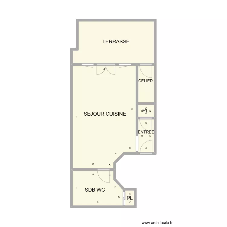 RDC STUDIO PLB. Plan de 