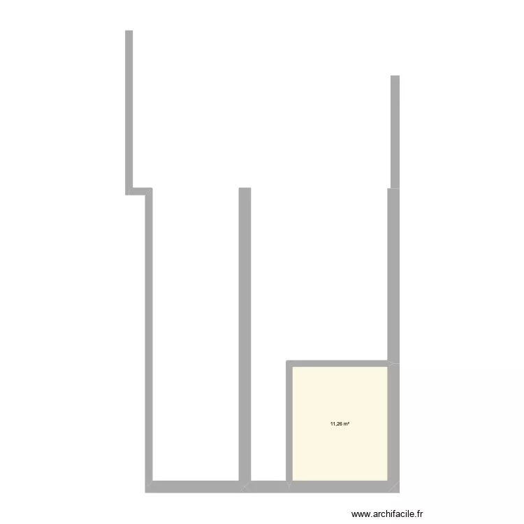 Plan Rez Viesville. Plan de 1 Pièce et 11 m²