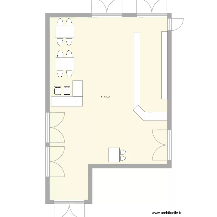 BAR. Plan de 0 pièce et 0 m2