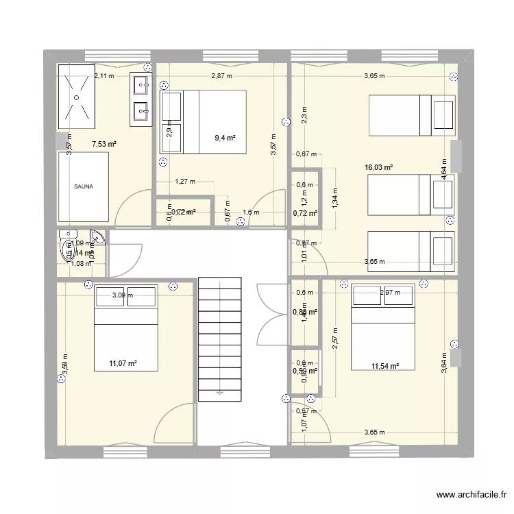 SAINT ANTHEME V3. Plan de 10  et 60 m²