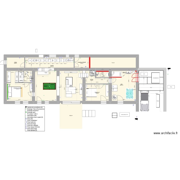 Anthony pour Lionel. Plan de 12 pièces et 190 m2