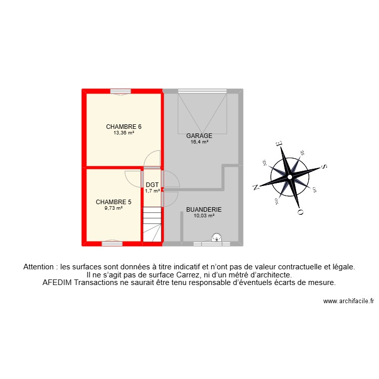 BI 30231. Plan de 26 pièces et 213 m2