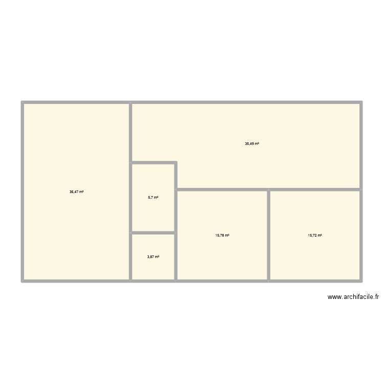 faure 2. Plan de 6 pièces et 113 m2