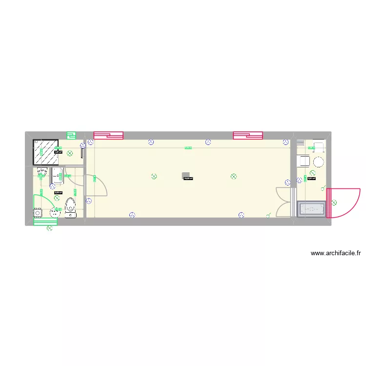 le refuge cotations. Plan de 4 pièces et 27 m²