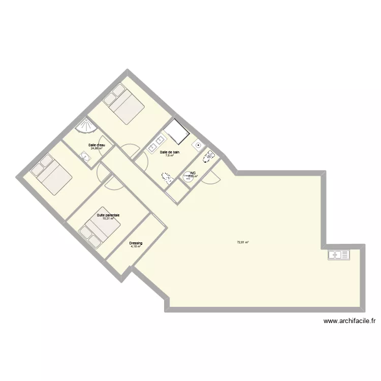 ooo. Plan de 6  et 123 m²