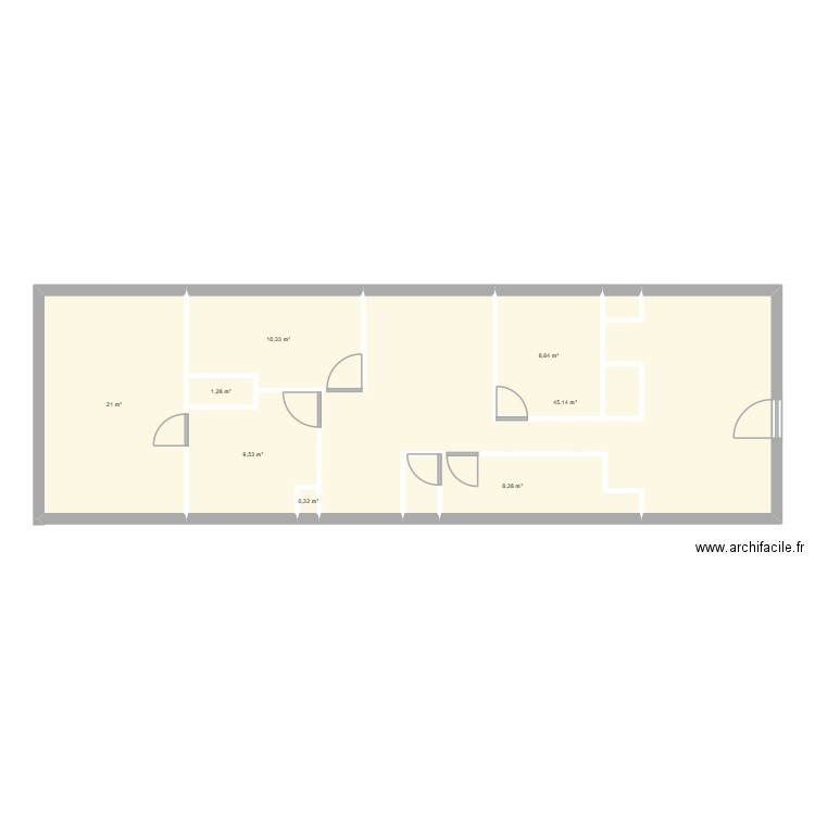 agence AXA RDG. Plan de 8 pièces et 105 m2