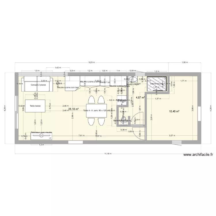 studio 2. Plan de 
