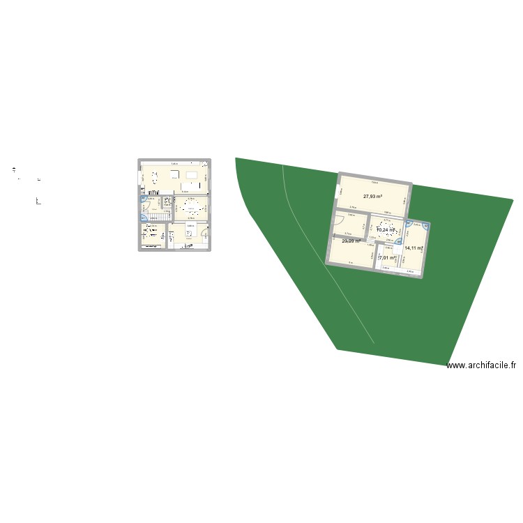 Chéreng - cadastre. Plan de 12 pièces et 221 m2