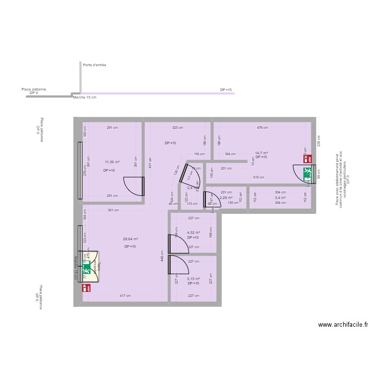 MYOTEC AVANT TRAVAUX. Plan de 0 pièce et 0 m2