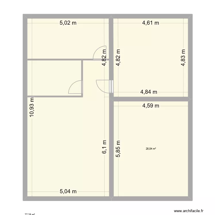 sci a2G. Plan de 2  et 104 m²