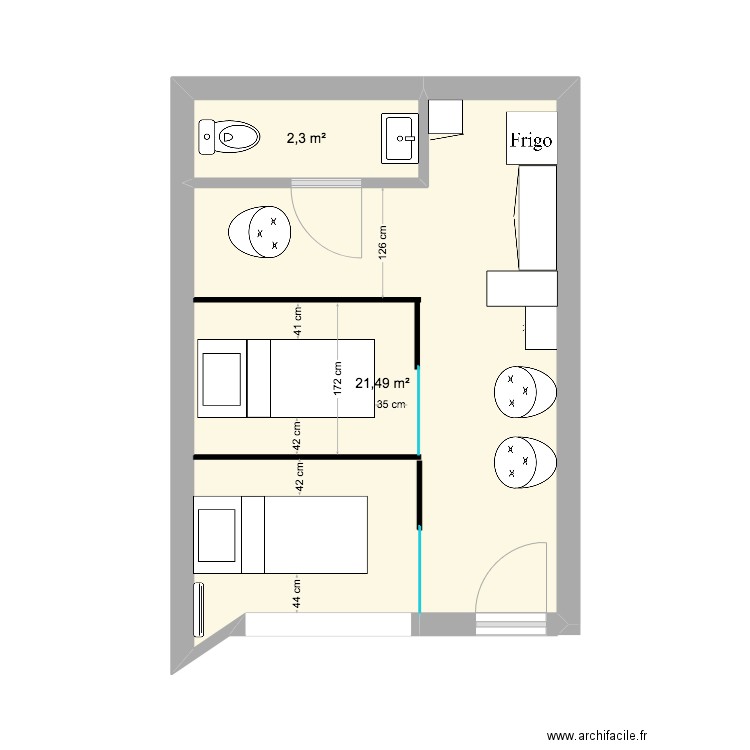 local caro 5. Plan de 0 pièce et 0 m2