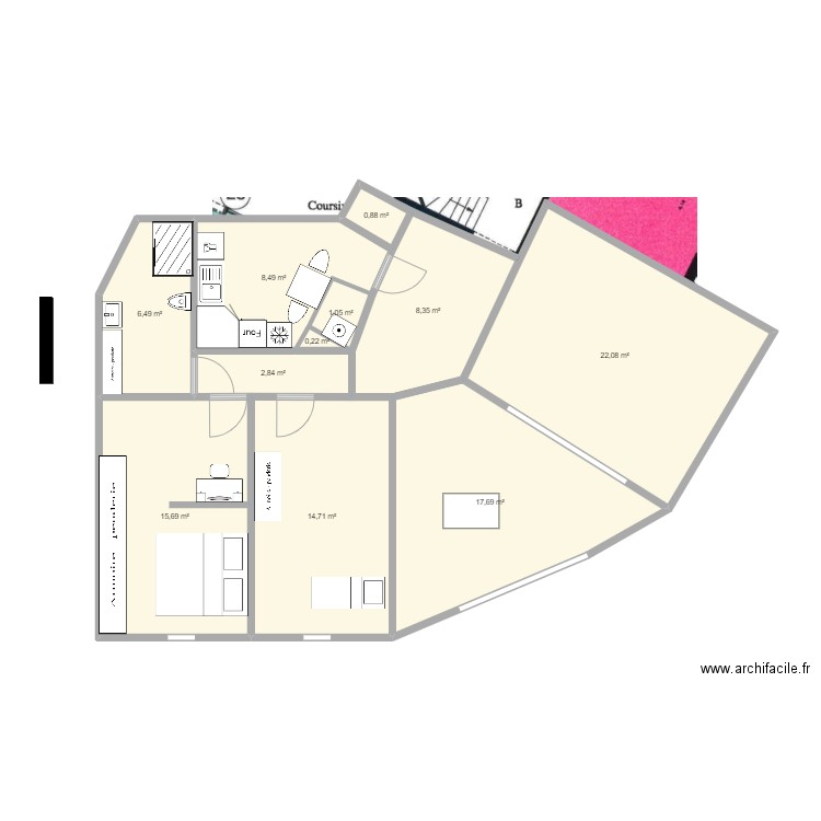 molitor2. Plan de 0 pièce et 0 m2