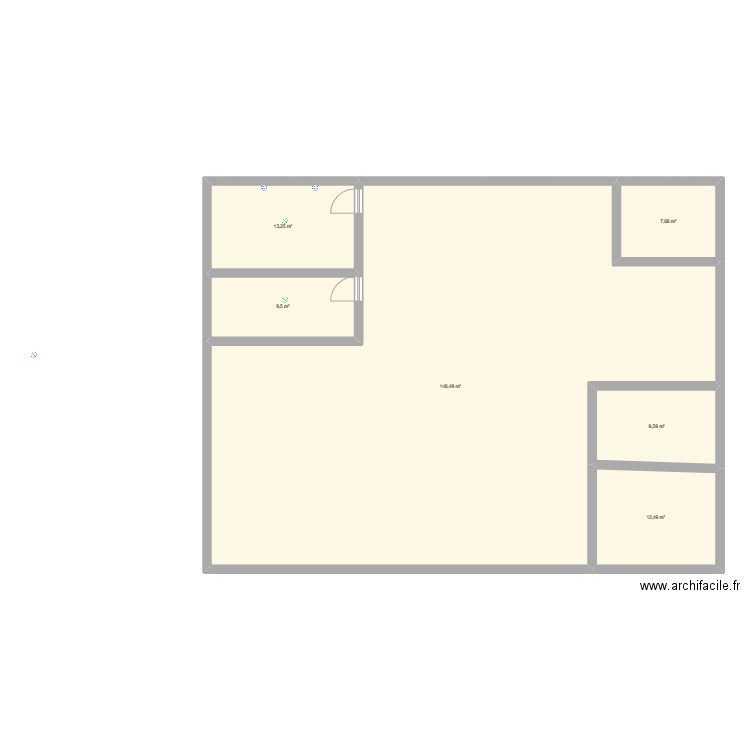 Appartement. Plan de 6 pièces et 201 m2