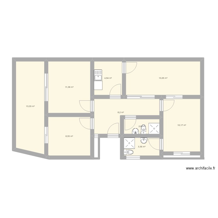 Liberté 2 Angle. Plan de 0 pièce et 0 m2