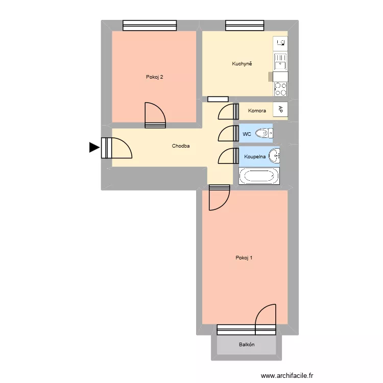 Na N&aacute;břež&iacute; 651, byt 6. Plan de 15  et 180 m²