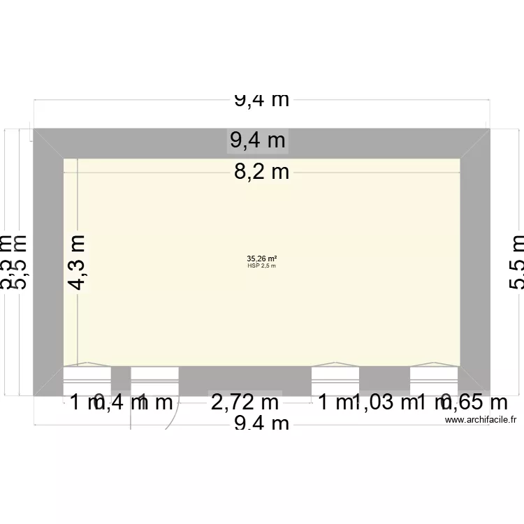 Les_Geoffroys2. Plan de 3  et 104 m²