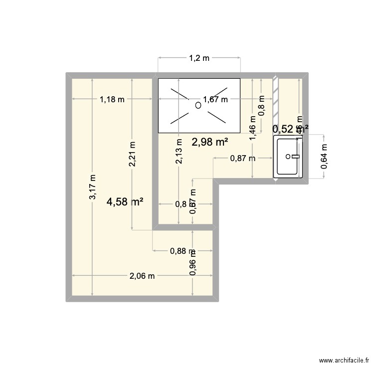 AVELLA 2. Plan de 3 pièces et 8 m2
