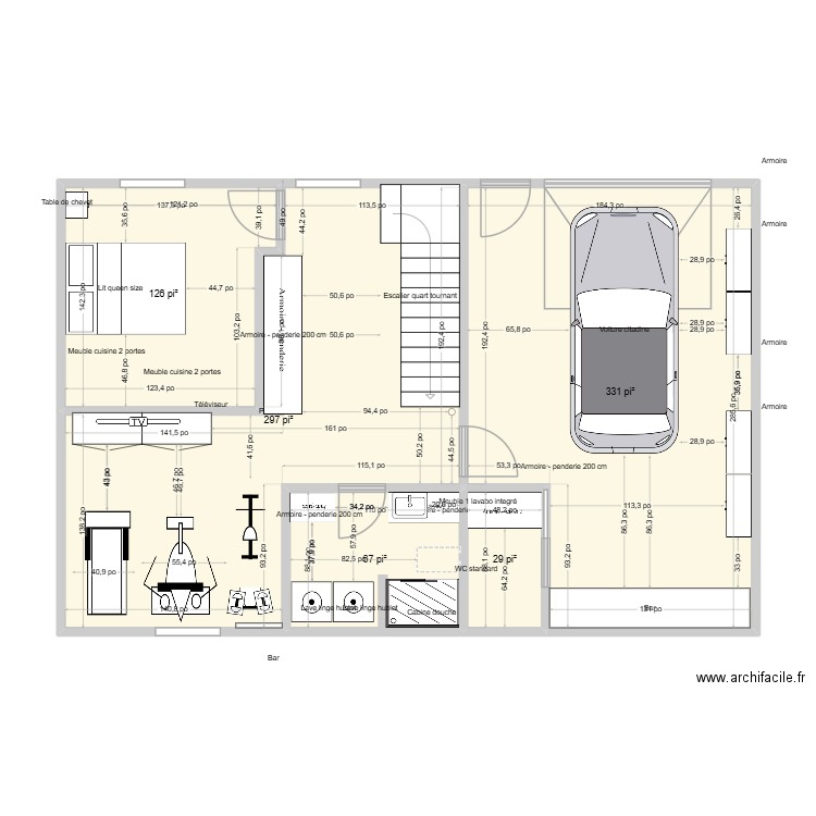 plan 6. Plan de 5 pièces et 79 m2