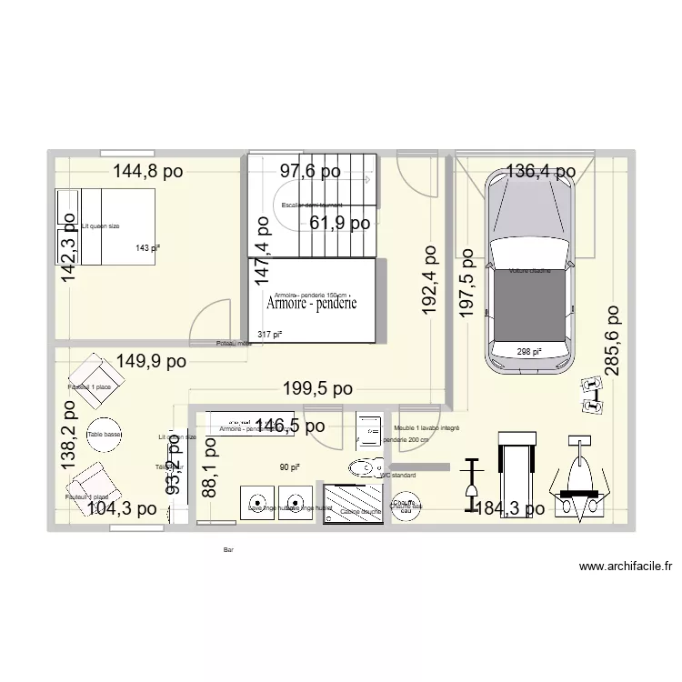 plan 6. Plan de 4  et 79 m²