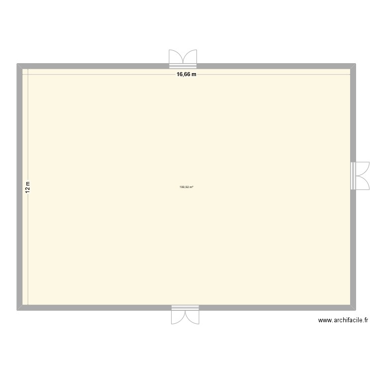 Grenier_Puiss. Plan de 1 pièce et 200 m2