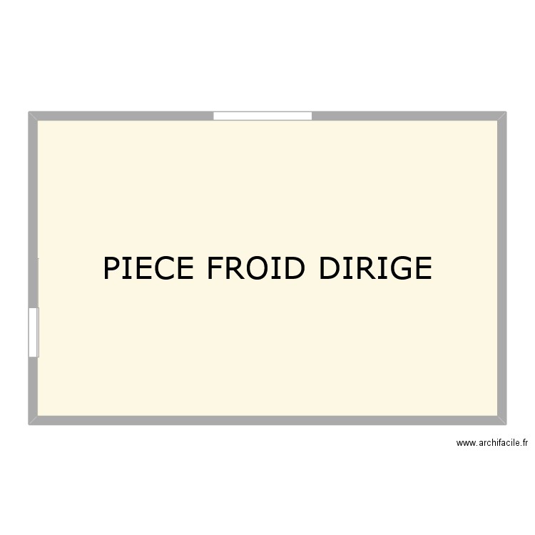 PLAN PIECE FROIDE. Plan de 1 pièce et 126 m2