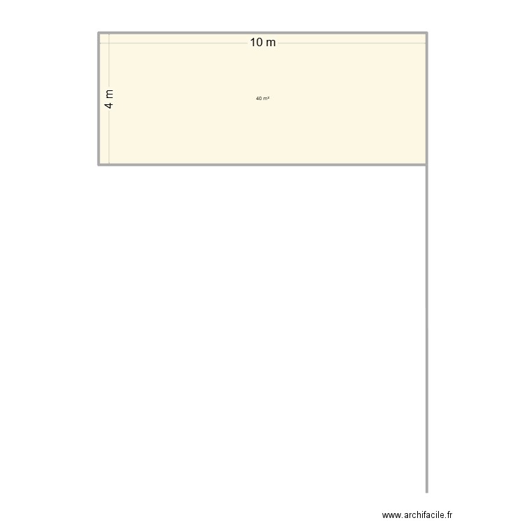 mff. Plan de 1 pièce et 40 m2