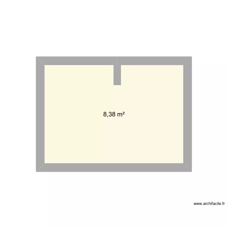 Salle de bain &eacute;tage. Plan de 2  et 8 m²