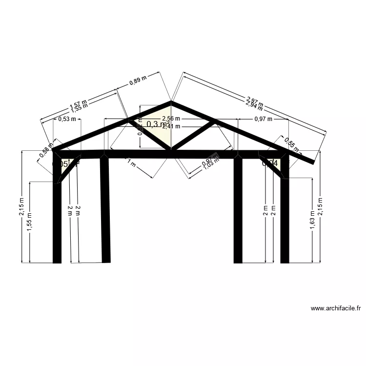 abri a1. Plan de 3 pièces et 0 m² abri a1. Plan de 3 pièces et 0 m²