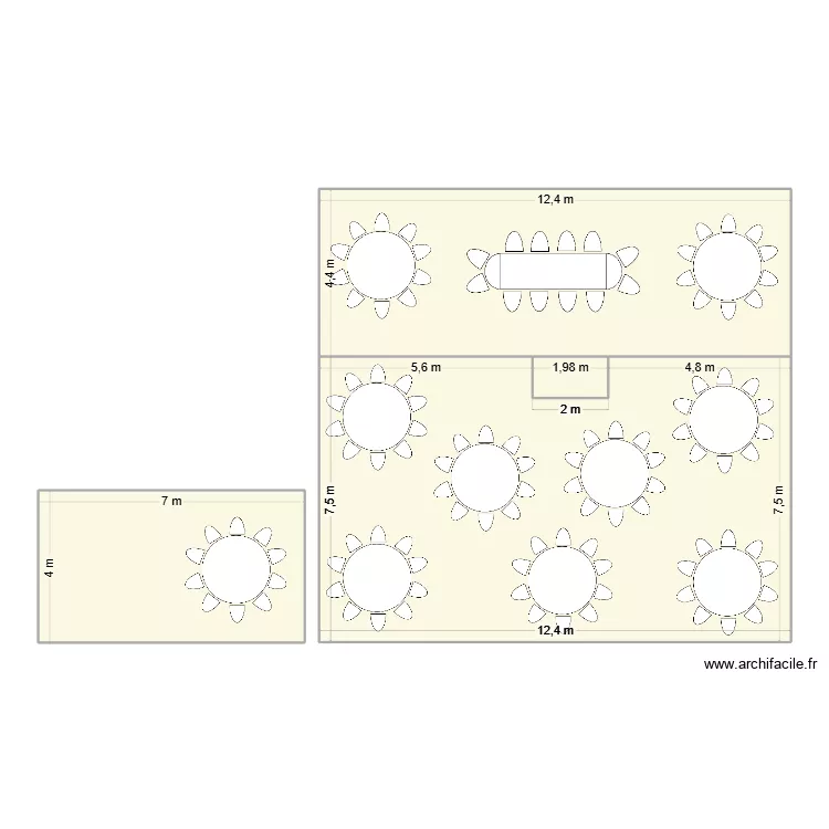 mar2. Plan de 4  et 176 m²