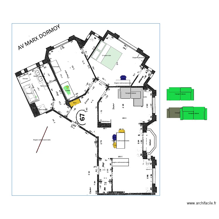 Test T3 montrouge. Plan de 0 pièce et 0 m2