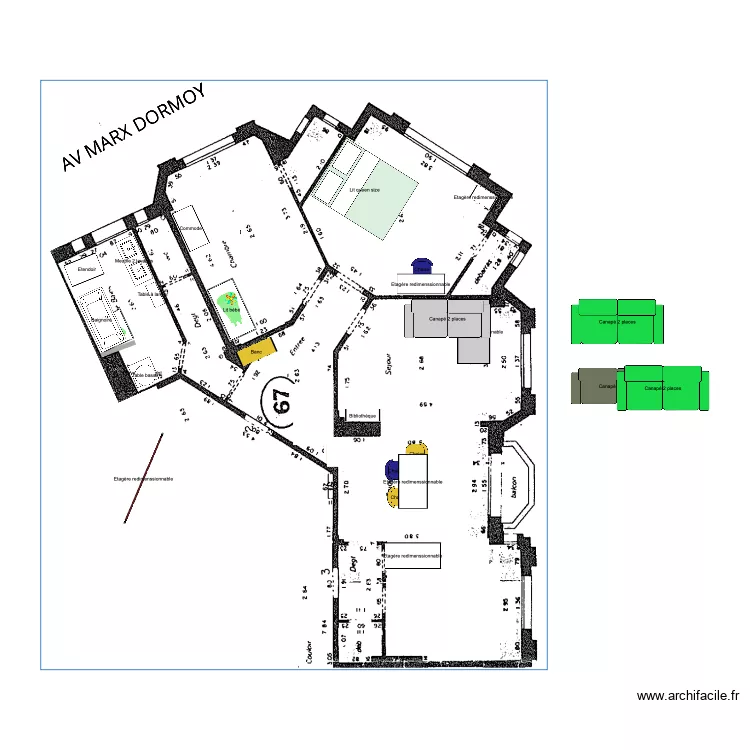 Test T3 montrouge. Plan de 