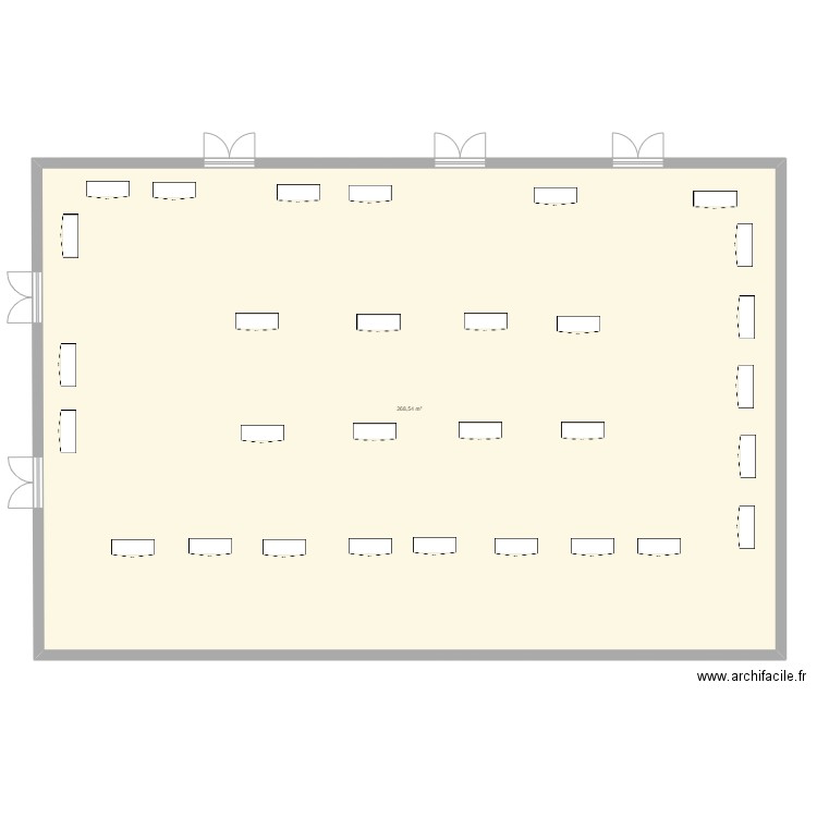 Disposition Journée des métiers. Plan de 1 pièce et 269 m2