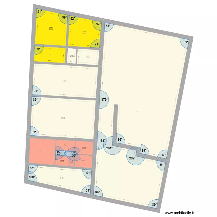 428 Complet projet habitat avec vente d'une partie. Plan de 
