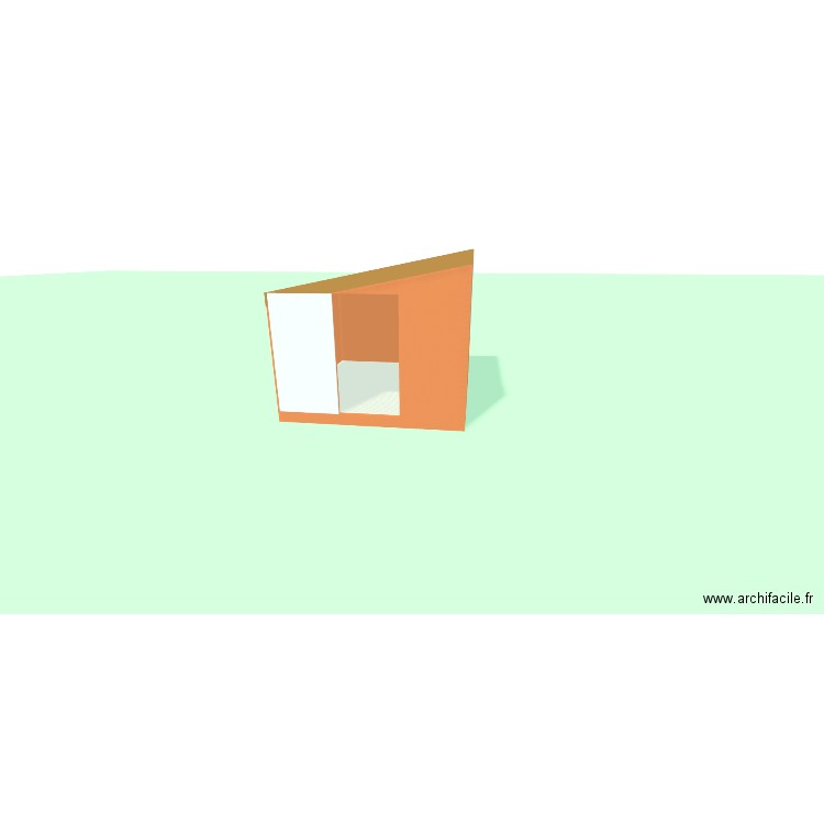 Abri. Plan de 1 pièce et 10 m2