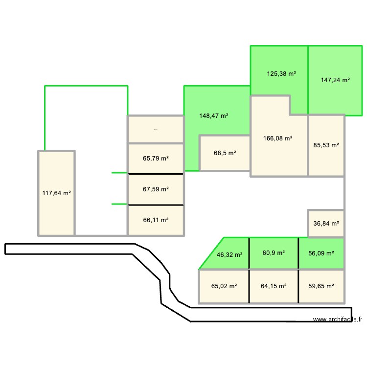 qvfKSJ. Plan de 18 pièces et 1506 m2
