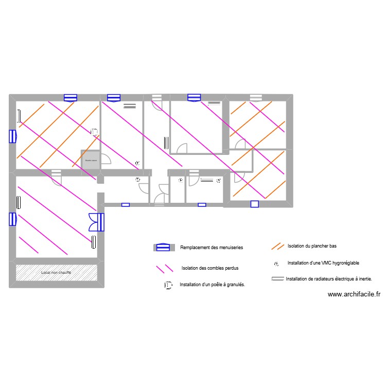 Plan sc&eacute; 3 ROUBINET. Plan de 0 pièce et 0 m2