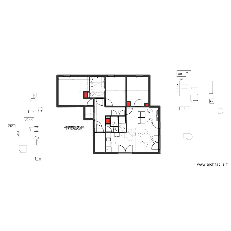 plan final - v3. Plan de 13 pièces et 49 m2