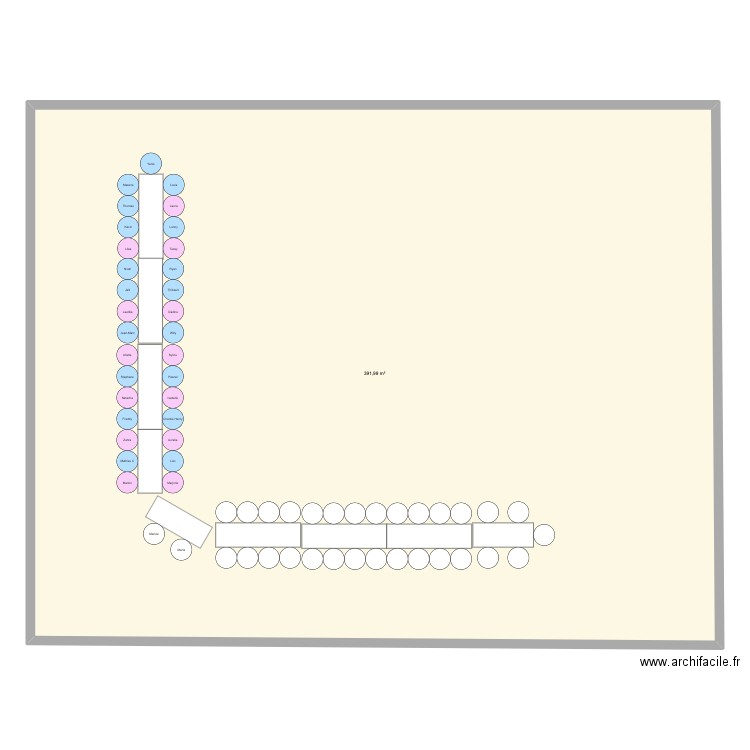 mariage. Plan de 1 pièce et 392 m2
